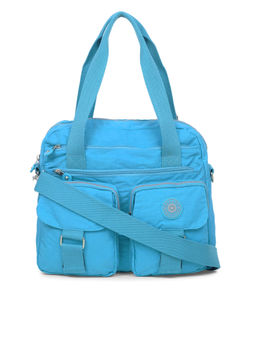 Bahama - CRINKLE Blue Color Nylon Material Soft Medium Size Handbag - FH-20134022002