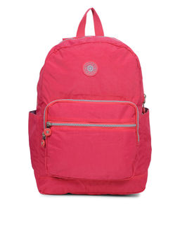 Bahama - CRINKLE Fuchsia Red Color Nylon Material Soft Medium Size Backpack - FH-2054013005
