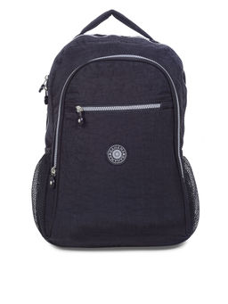Bahama - CRINKLE Black Color Nylon Material Soft Medium Size Backpack - FH-2067013001