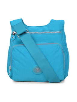 Bahama - CRINKLE Blue Color Nylon Material Soft Medium Size Shoulder Bag - FH-2177031002
