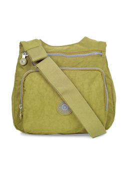 Bahama - CRINKLE Dark Yellow Color Nylon Material Soft Medium Size Shoulder Bag - FH-2177031004