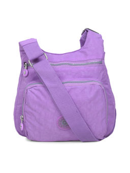 Bahama - CRINKLE Light Purple Color Nylon Material Soft Medium Size Shoulder Bag - FH-2177031006