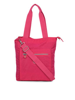 Bahama - CRINKLE Fuchsia Red Color Nylon Material Soft Medium Size Shoulder Bag - FH-2178032005