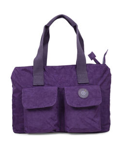 Bahama - CRINKLE Purple Color Nylon Material Soft Medium Size Handbag - FH-2522023007