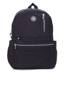 Bahama - CRINKLE Black Color Nylon Material Soft Medium Size Backpack - FH-2686013001