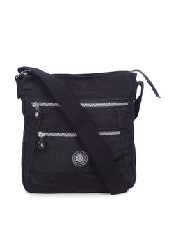 Bahama - CRINKLE Black Color Nylon Material Soft Medium Size Shoulder Bag - FH-2756031001
