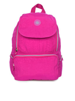 Bahama - CRINKLE Dark Red Color Nylon Material Soft Medium Size Backpack - FH-2921012003