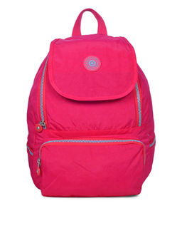 Bahama - CRINKLE Fuchsia Red Color Nylon Material Soft Medium Size Backpack - FH-2921012005