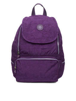 Bahama - CRINKLE Purple Color Nylon Material Soft Medium Size Backpack - FH-2921012007