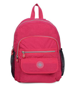 Bahama - CRINKLE Fuchsia Red Color Nylon Material Soft Medium Size Backpack - FH-2935012005
