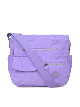 Bahama - CRINKLE Light Purple Color Nylon Material Soft Medium Size Shoulder Bag - FH-3008031006