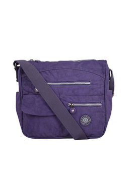 Bahama - CRINKLE Purple Color Nylon Material Soft Medium Size Shoulder Bag - FH-3008031007