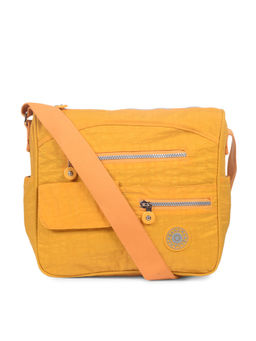 Bahama - CRINKLE Yellow Color Nylon Material Soft Medium Size Shoulder Bag - FH-3008031008