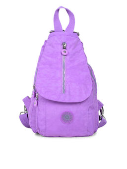 Bahama - CRINKLE Light Purple Color Nylon Material Soft Medium Size Backpack - FH-787011006