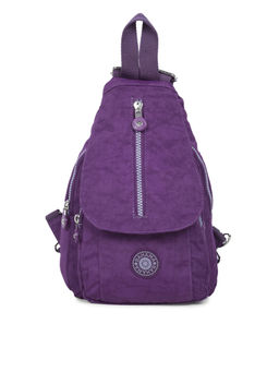 Bahama - CRINKLE Purple Color Nylon Material Soft Medium Size Backpack - FH-787011007