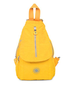 Bahama - CRINKLE Yellow Color Nylon Material Soft Medium Size Backpack - FH-787011008