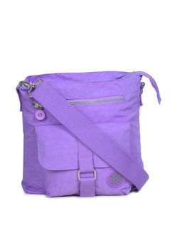 Bahama - CRINKLE Light Purple Color Nylon Material Soft Medium Size Shoulder Bag - FH-806031006