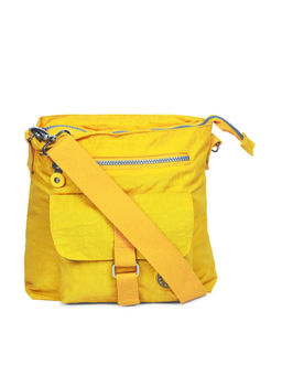 Bahama - CRINKLE Yellow Color Nylon Material Soft Medium Size Shoulder Bag - FH-806031008