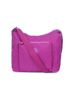 Bahama - CRINKLE Dark Red Color Nylon Material Soft Medium Size Shoulder Bag - FH-808033003