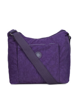 Bahama - CRINKLE Purple Color Nylon Material Soft Medium Size Shoulder Bag - FH-808033007
