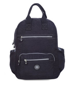 Bahama - CRINKLE Black Color Nylon Material Soft Medium Size Backpack - FH-816013001