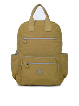 Bahama - CRINKLE Dark Yellow Color Nylon Material Soft Medium Size Backpack - FH-816013004