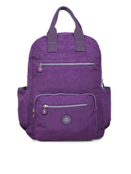Bahama - CRINKLE Purple Color Nylon Material Soft Medium Size Backpack - FH-816013007