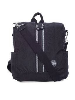 Bahama - CRINKLE Black Color Nylon Material Soft Medium Size Backpack - FH-817011001