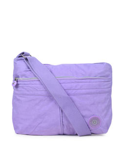 Bahama - CRINKLE Light Purple Color Nylon Material Soft Medium Size Shoulder Bag - FH-819031006