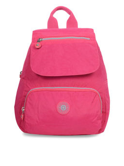 Bahama - CRINKLE Fuchsia Red Color Nylon Material Soft Medium Size Backpack - FH-821012005
