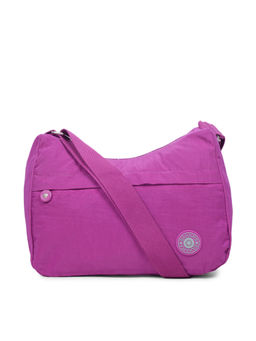 Bahama - CRINKLE Dark Red Color Nylon Material Soft Medium Size Shoulder Bag - FH-824031003