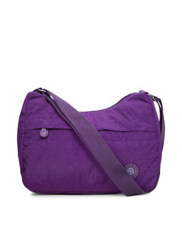 Bahama - CRINKLE Purple Color Nylon Material Soft Medium Size Shoulder Bag - FH-824031007