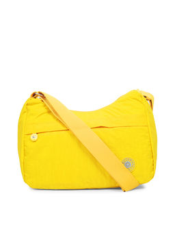 Bahama - CRINKLE Yellow Color Nylon Material Soft Medium Size Shoulder Bag - FH-824031008