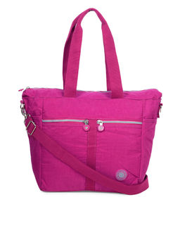 Bahama - CRINKLE Dark Red Color Nylon Material Soft Medium Size Shoulder Bag - FH-844031003