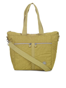 Bahama - CRINKLE Dark Yellow Color Nylon Material Soft Medium Size Shoulder Bag - FH-844031004