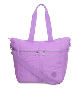 Bahama - CRINKLE Light Purple Color Nylon Material Soft Medium Size Shoulder Bag - FH-844031006