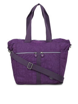 Bahama - CRINKLE Purple Color Nylon Material Soft Medium Size Shoulder Bag - FH-844031007