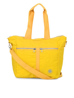 Bahama - CRINKLE Yellow Color Nylon Material Soft Medium Size Shoulder Bag - FH-844031008