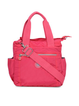 Bahama - CRINKLE Fuchsia Red Color Nylon Material Soft Medium Size Shoulder Bag - FH-847031005