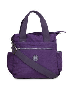 Bahama - CRINKLE Purple Color Nylon Material Soft Medium Size Shoulder Bag - FH-847031007