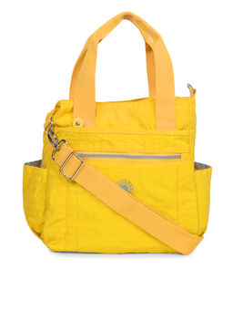 Bahama - CRINKLE Yellow Color Nylon Material Soft Medium Size Shoulder Bag - FH-847031008