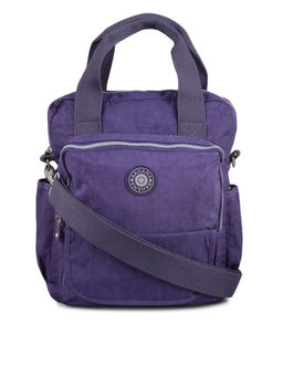 Bahama - CRINKLE Purple Color Nylon Material Soft Medium Size Shoulder Bag - FH-9044031007