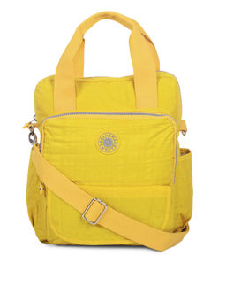 Bahama - CRINKLE Yellow Color Nylon Material Soft Medium Size Shoulder Bag - FH-9044031008
