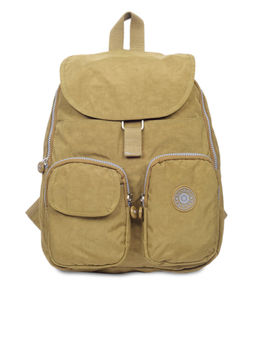 Bahama - CRINKLE Dark Yellow Color Nylon Material Soft Medium Size Backpack - FH-9288012004