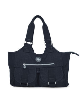 Bahama - CRINKLE Black Color Nylon Material Soft Medium Size Handbag - FH-9336022001