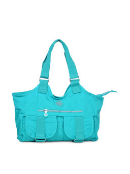 Bahama - CRINKLE Blue Color Nylon Material Soft Medium Size Handbag - FH-9336022002