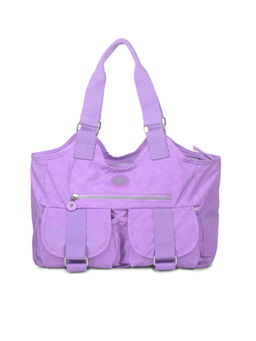 Bahama - CRINKLE Light Purple Color Nylon Material Soft Medium Size Handbag - FH-9336022006