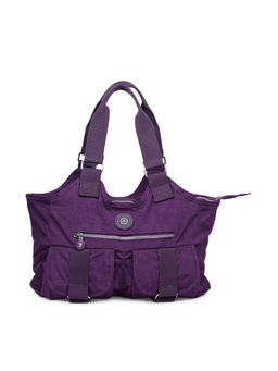 Bahama - CRINKLE Purple Color Nylon Material Soft Medium Size Handbag - FH-9336022007
