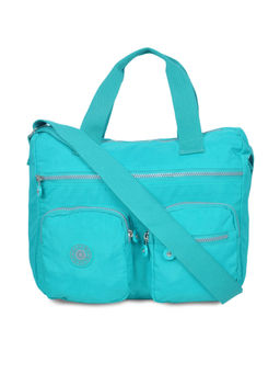 Bahama - CRINKLE Blue Color Nylon Material Soft Medium Size Shoulder Bag - FH-9879032002