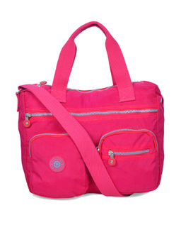Bahama - CRINKLE Fuchsia Red Color Nylon Material Soft Medium Size Shoulder Bag - FH-9879032005